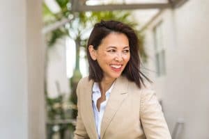 smiling woman with healthy gums